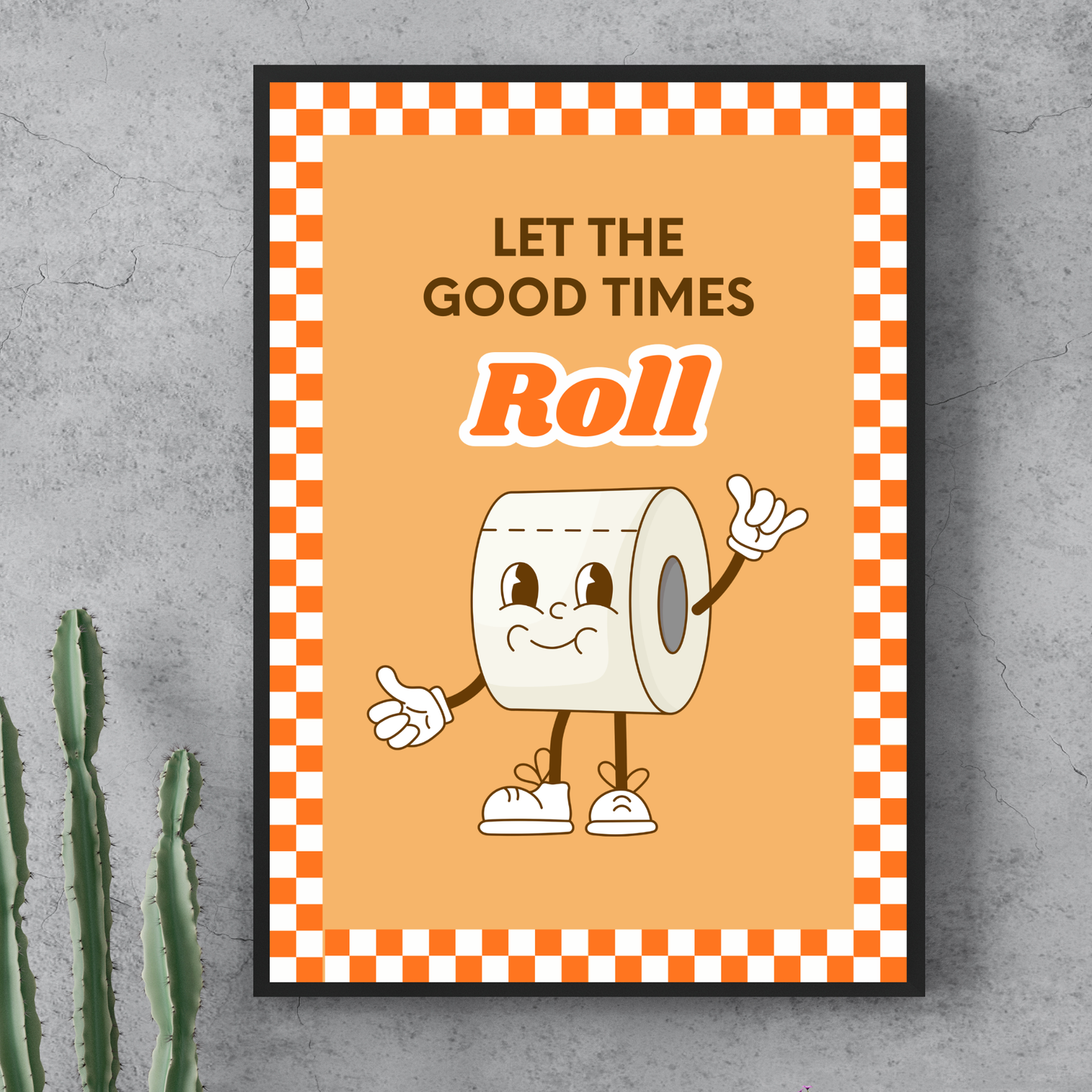 Let The Good Times Roll Print in Orange