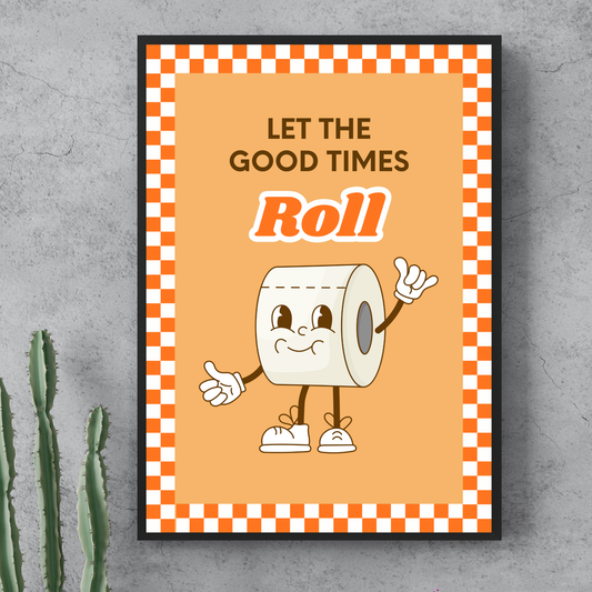 Let The Good Times Roll Print in Orange