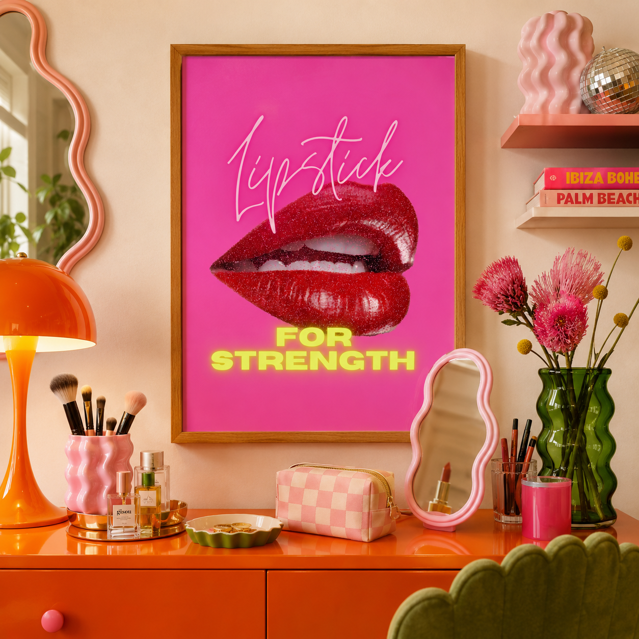 'Lipstick For Strength' Print