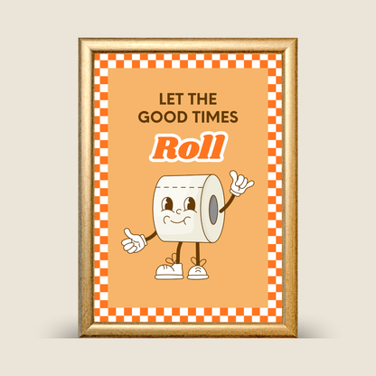 Let The Good Times Roll Print in Orange