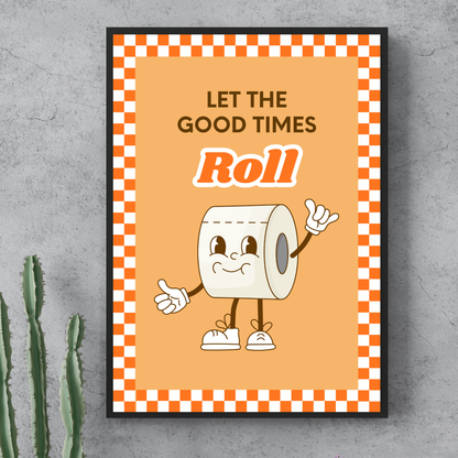Let The Good Times Roll Print in Orange