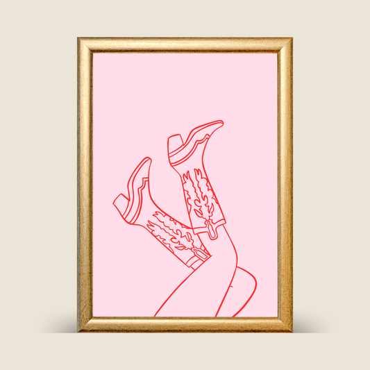 'Boots Up, No Bad Days' Fun Western Print