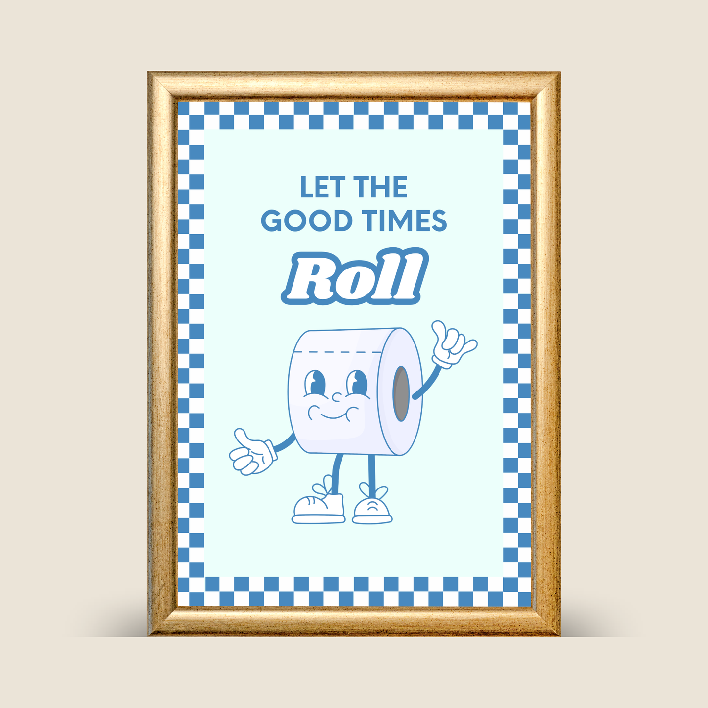 Let The Good Times Roll Print in Blue