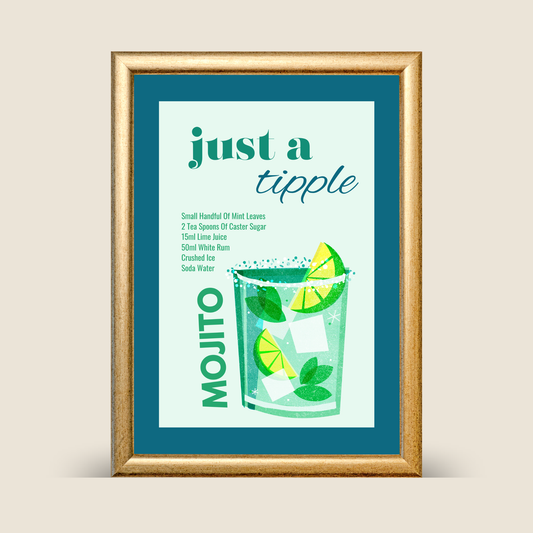 'Just a Tipple' Mojito Cocktail Recipe Print